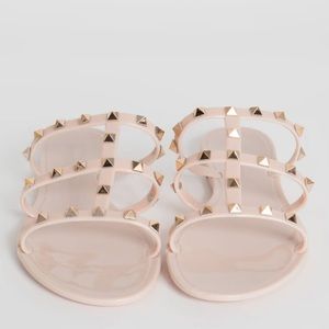 Designer Inspired studded jelly sandals